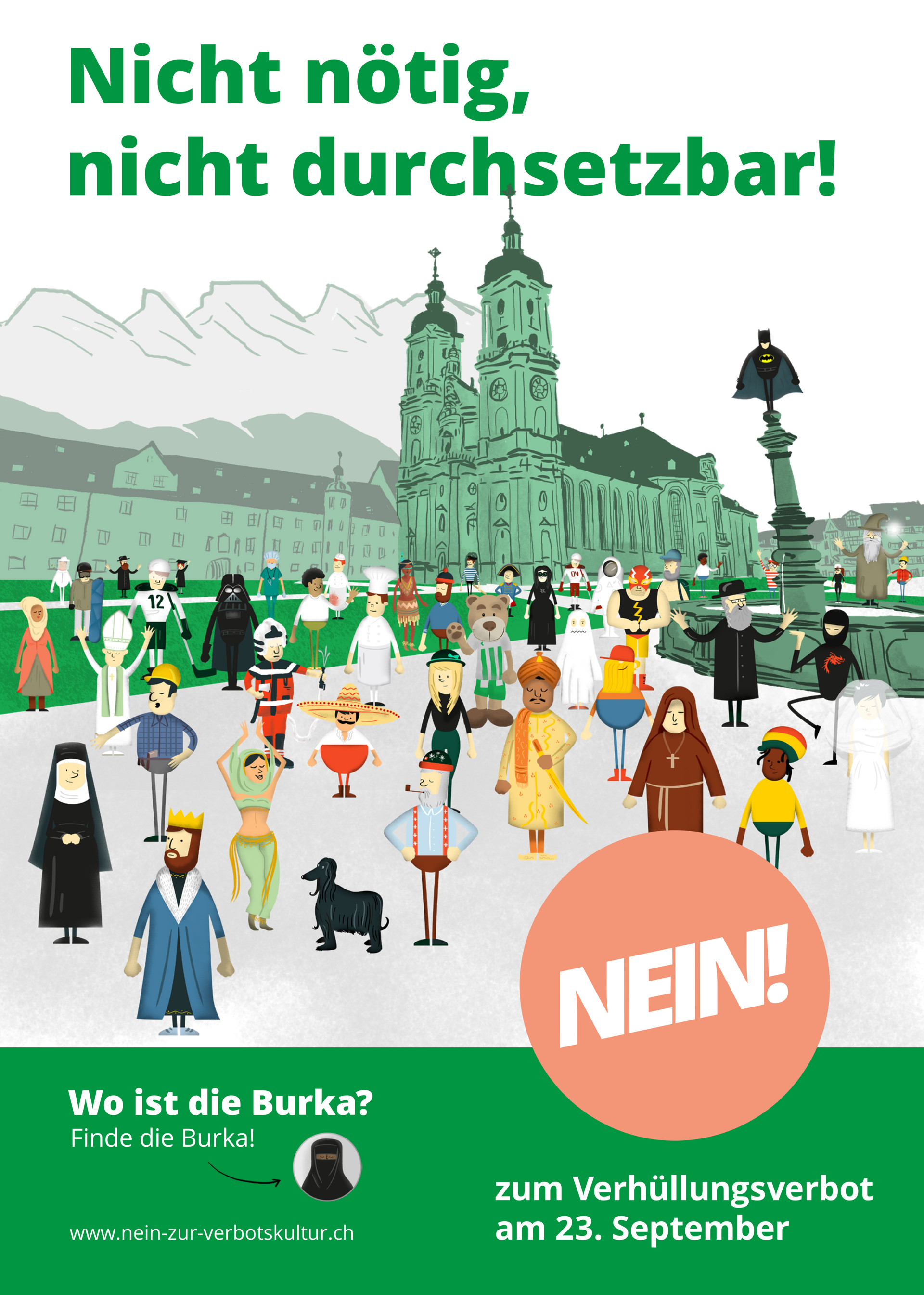 Burkaverbot St. Gallen - Plakat
